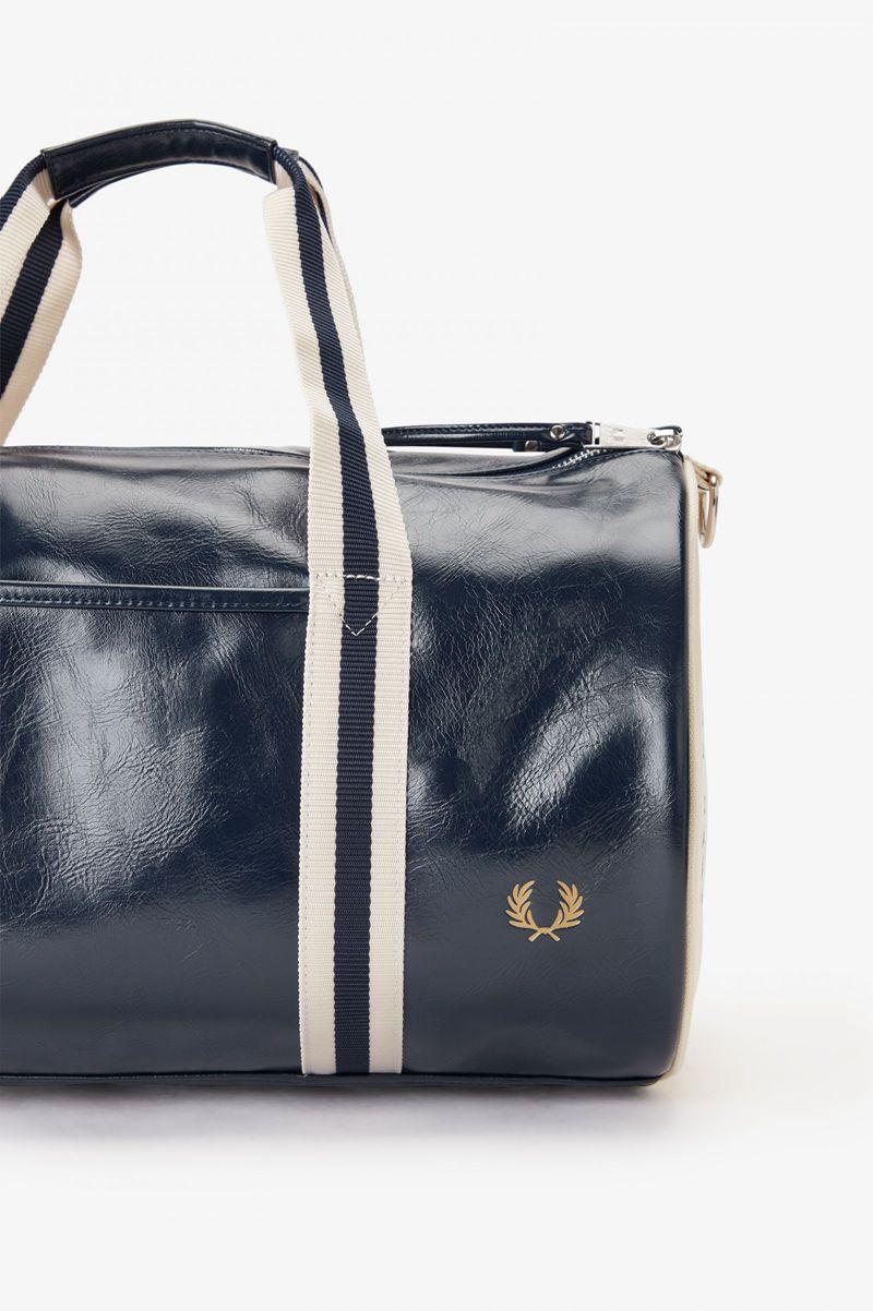 Navy Fred Perry Laurel Wreath Barrel Women's Bags | PH 1823MQZA